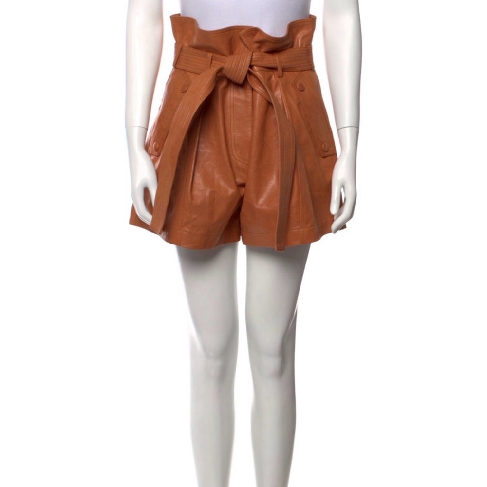 Lula Johnson High Waist lamb Leather Shorts for Women